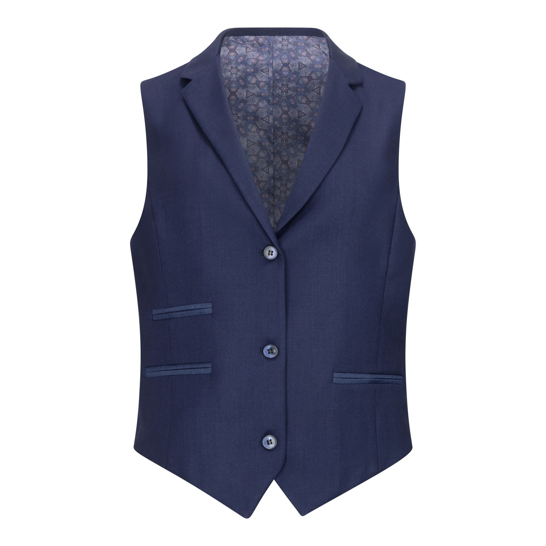 TPW-14 - Women's 3 Piece Plain Navy Blue Suit