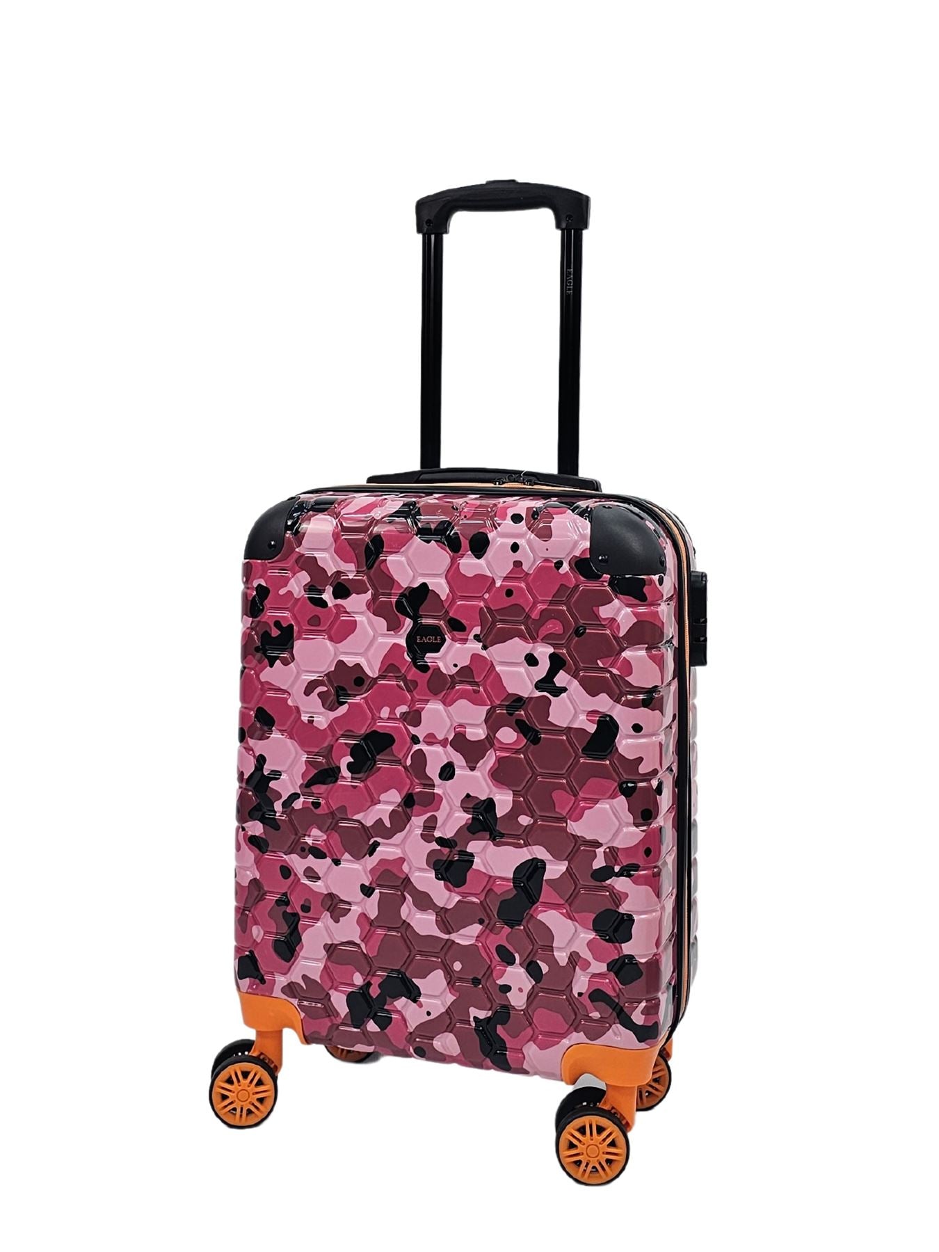 Camo Print Hard Case Shell Suitcase Carry On Cabin Check In Combination Lock