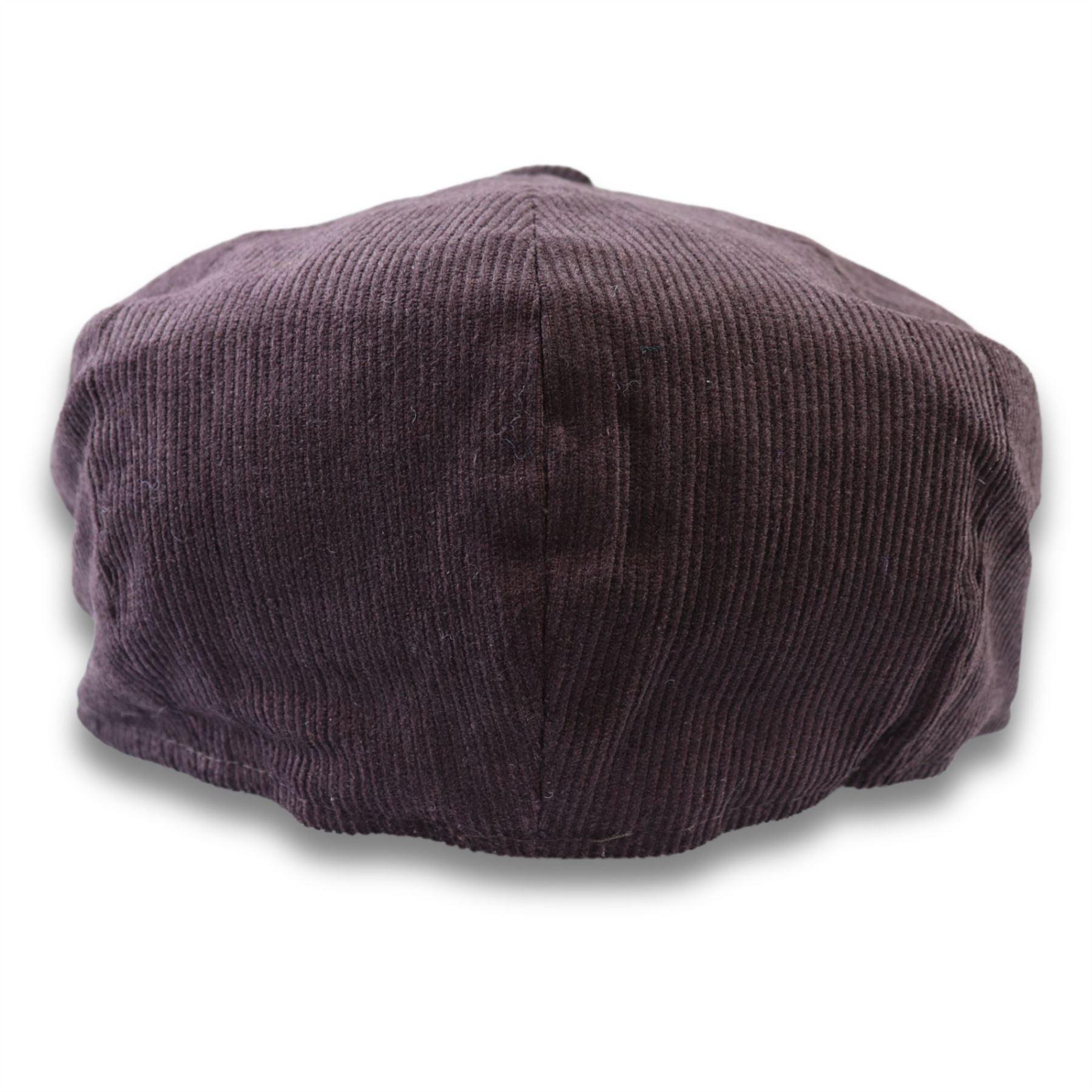 Men's Flat Cap 100% Cotton Corduroy Newsboy Baker Boy Peaked 8 Panel Hat - Knighthood Store