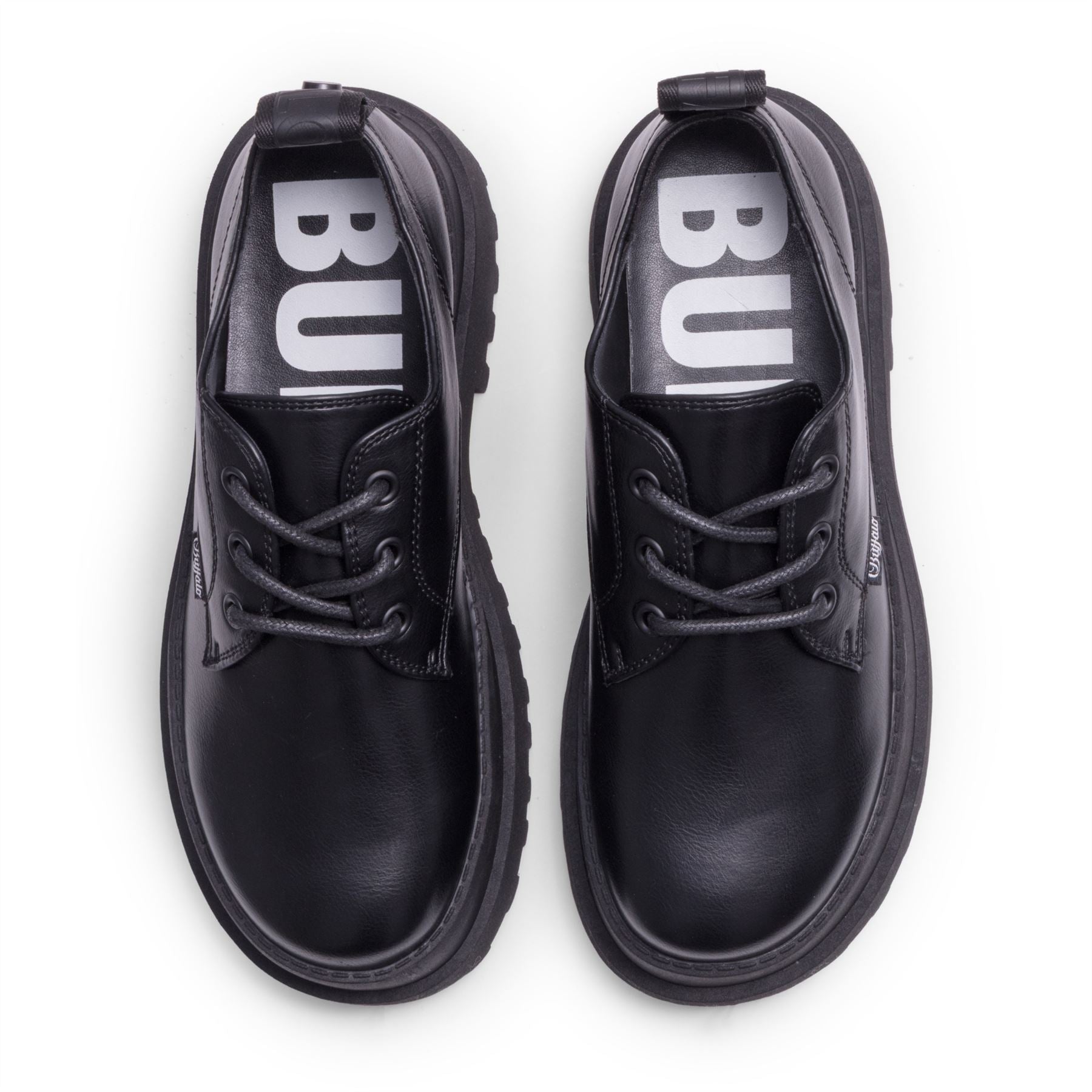 PLUTO LACE UP - Women’s Black Lace-Up Platform Shoes