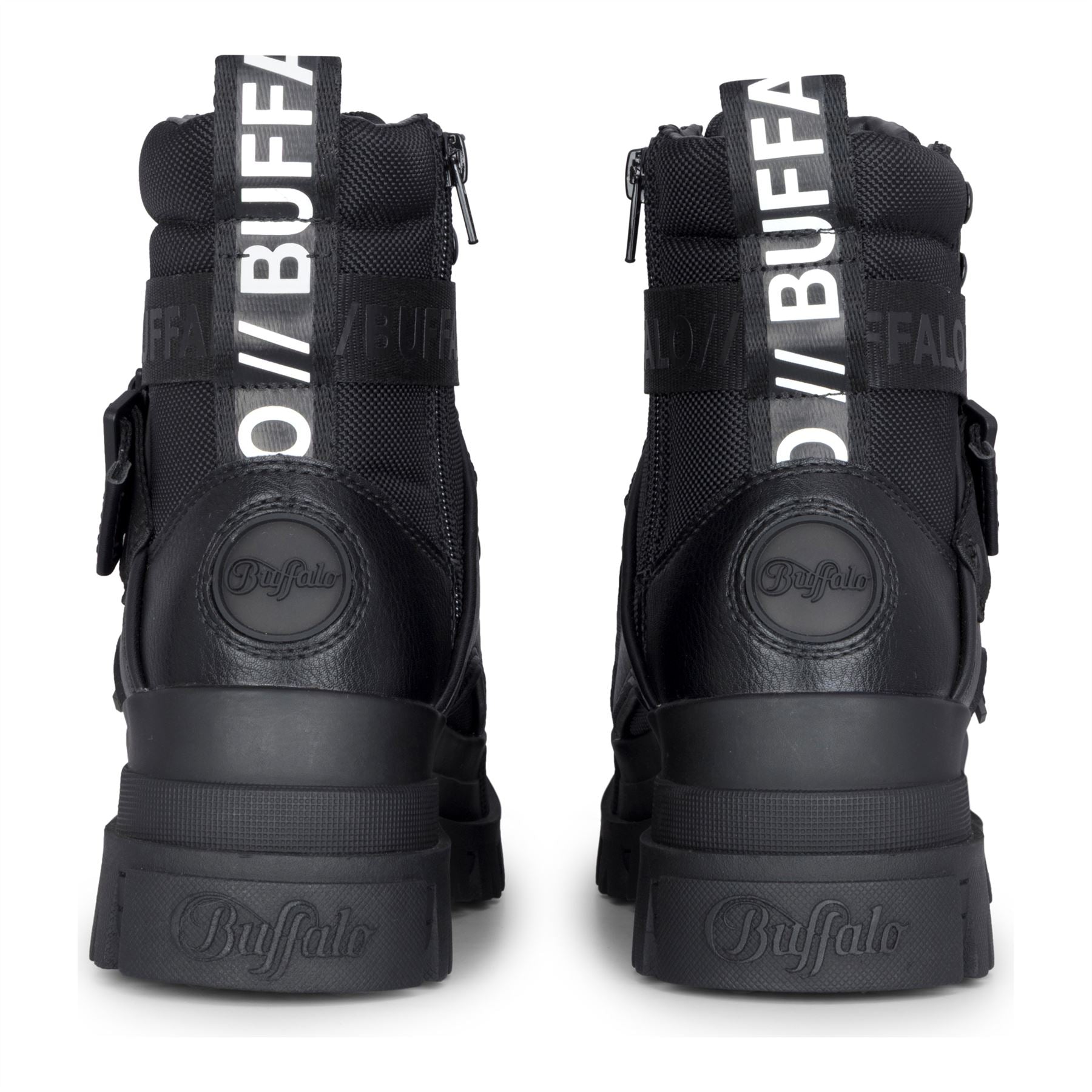 ASPHA COM1 - Women’s Black Combat Platform Boots