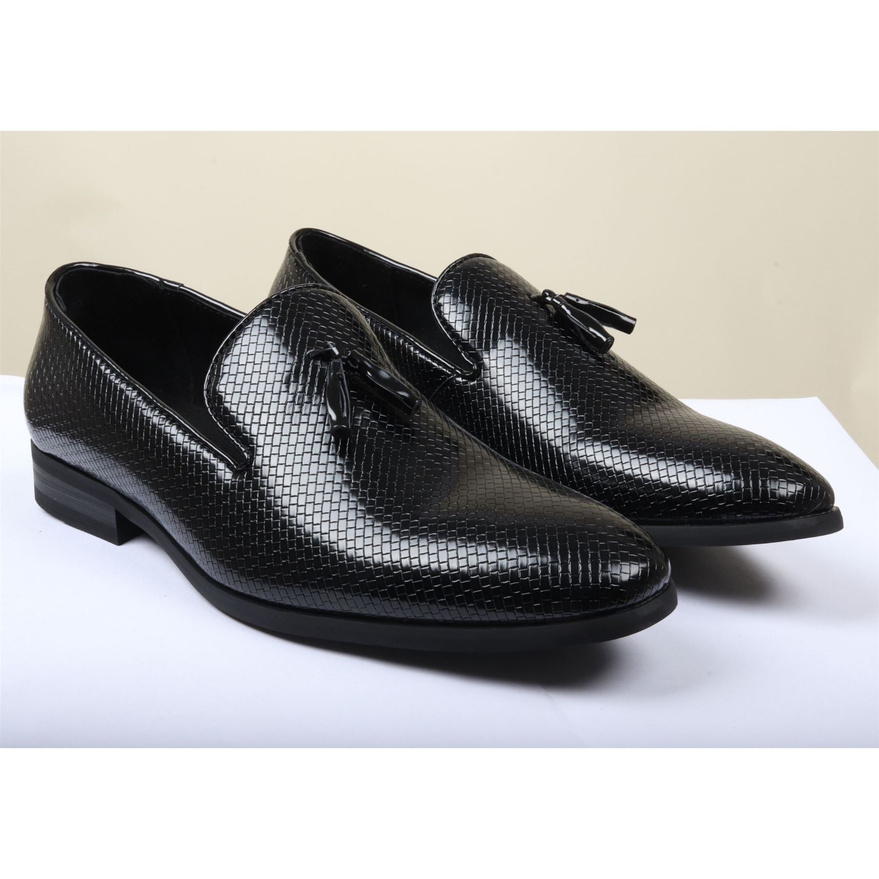 Men's Leather Lined Tassel Pattern Loafers