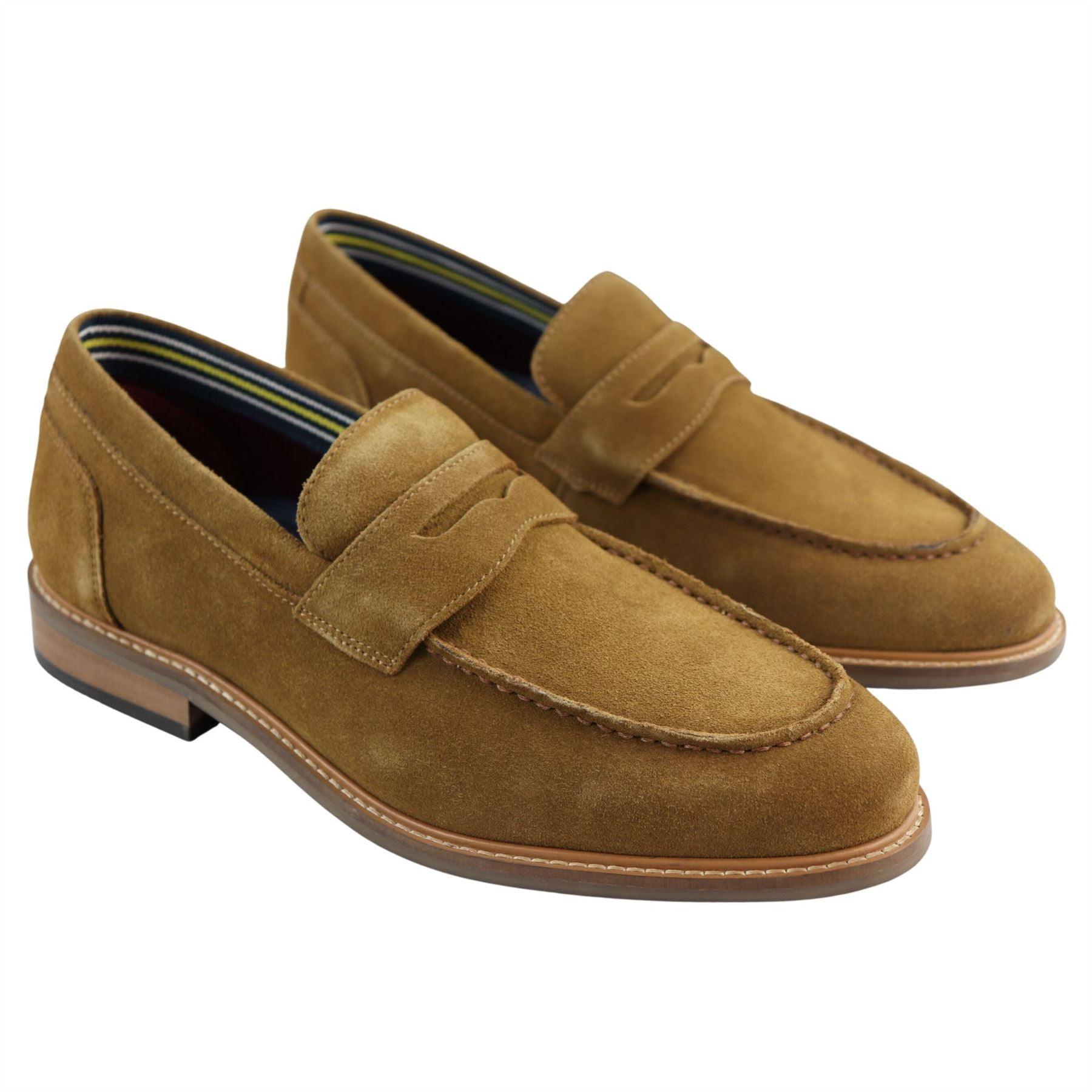 Mens Real Full Suede Slip On Loafers Boat Shoes Smart Casual Classic Comfort Fit - Knighthood Store