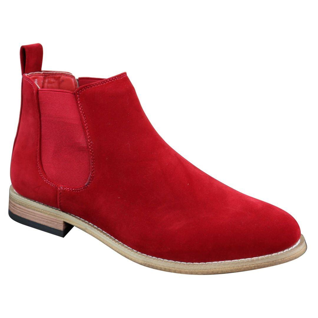 Mens Italian Suede Slip On Ankle Boots Smart Casual Desert Chelsea Dealer - Knighthood Store