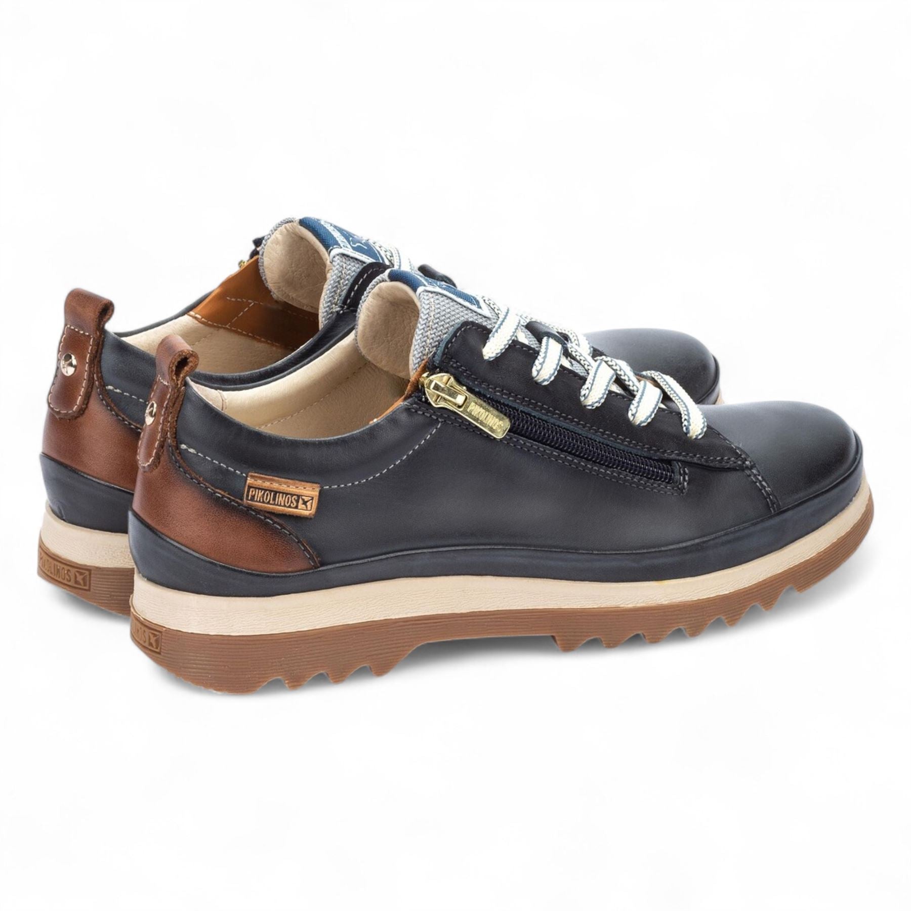 Vigo - Women’s Ocean Blue Leather Sneakers