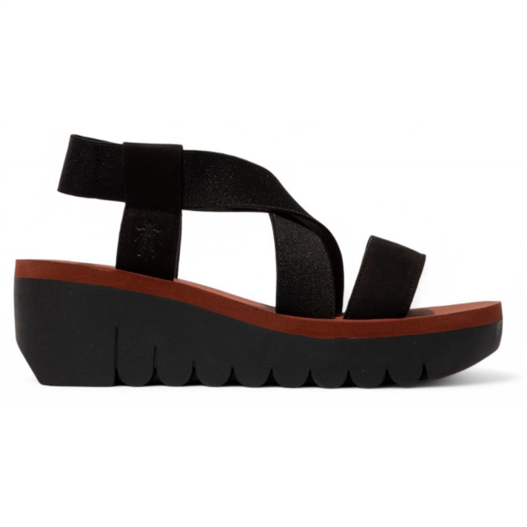 YABI922FLY - Women's Wedge Heel Leather Sandals