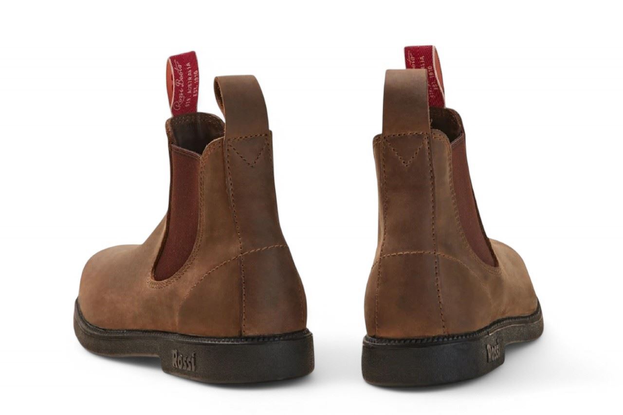Booma 607 - Rustic Brown Leather Chelsea Boots