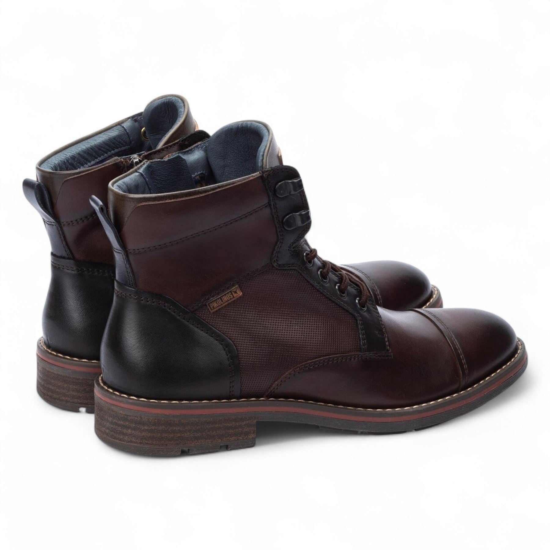 York - Men's Olmo Brown Lace Up Leather Ankle Boots