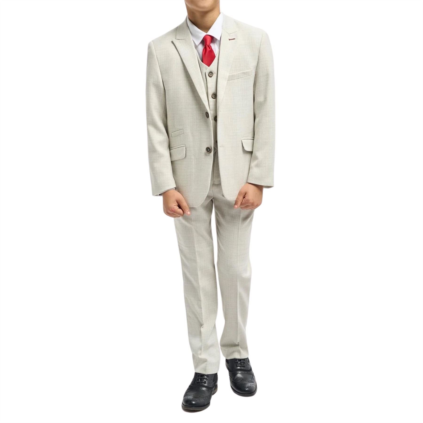 Boys Suit 3 Piece Sage Green Tailored Fit Wedding Formal Outfit