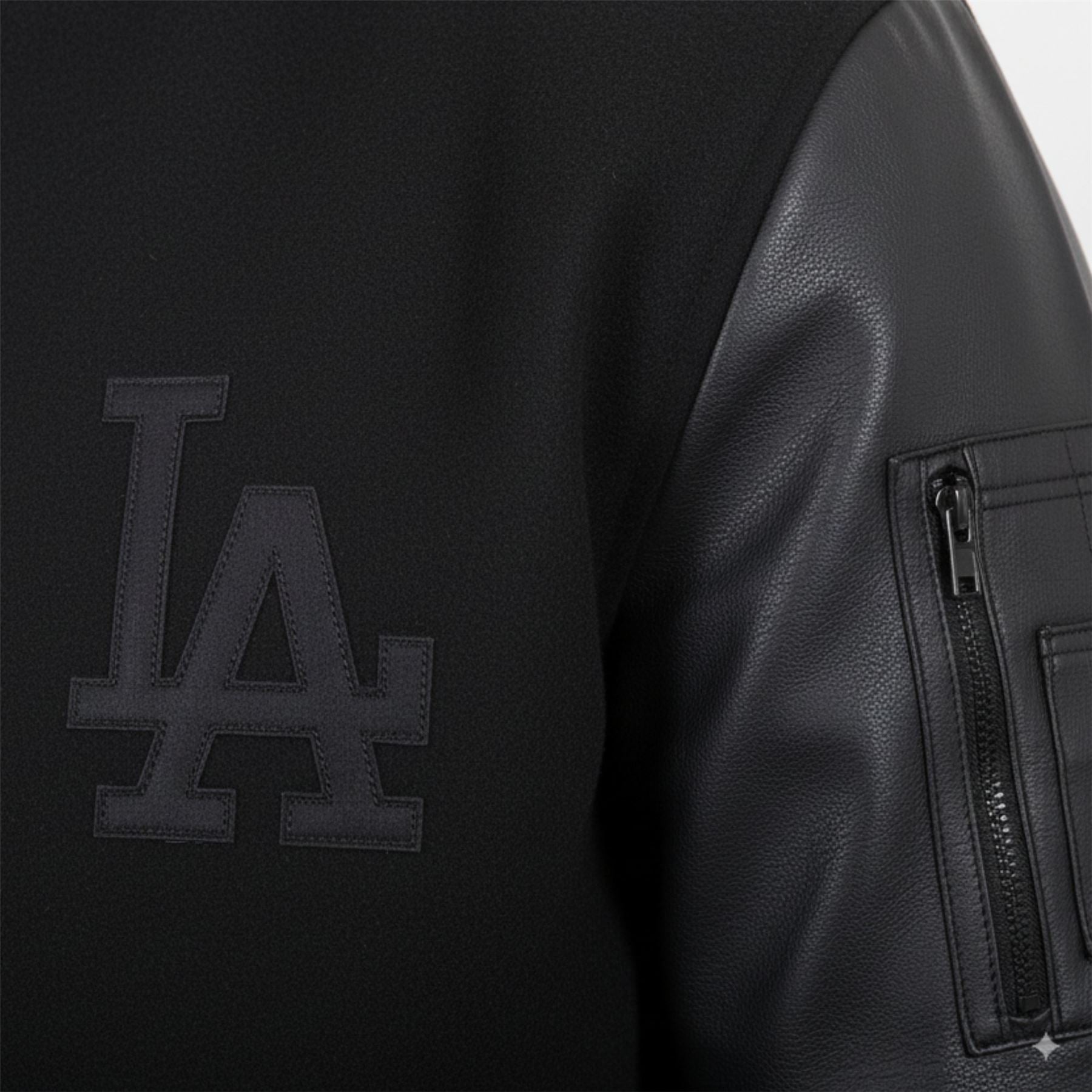 Men's LA Varsity Leather Bomber Jacket