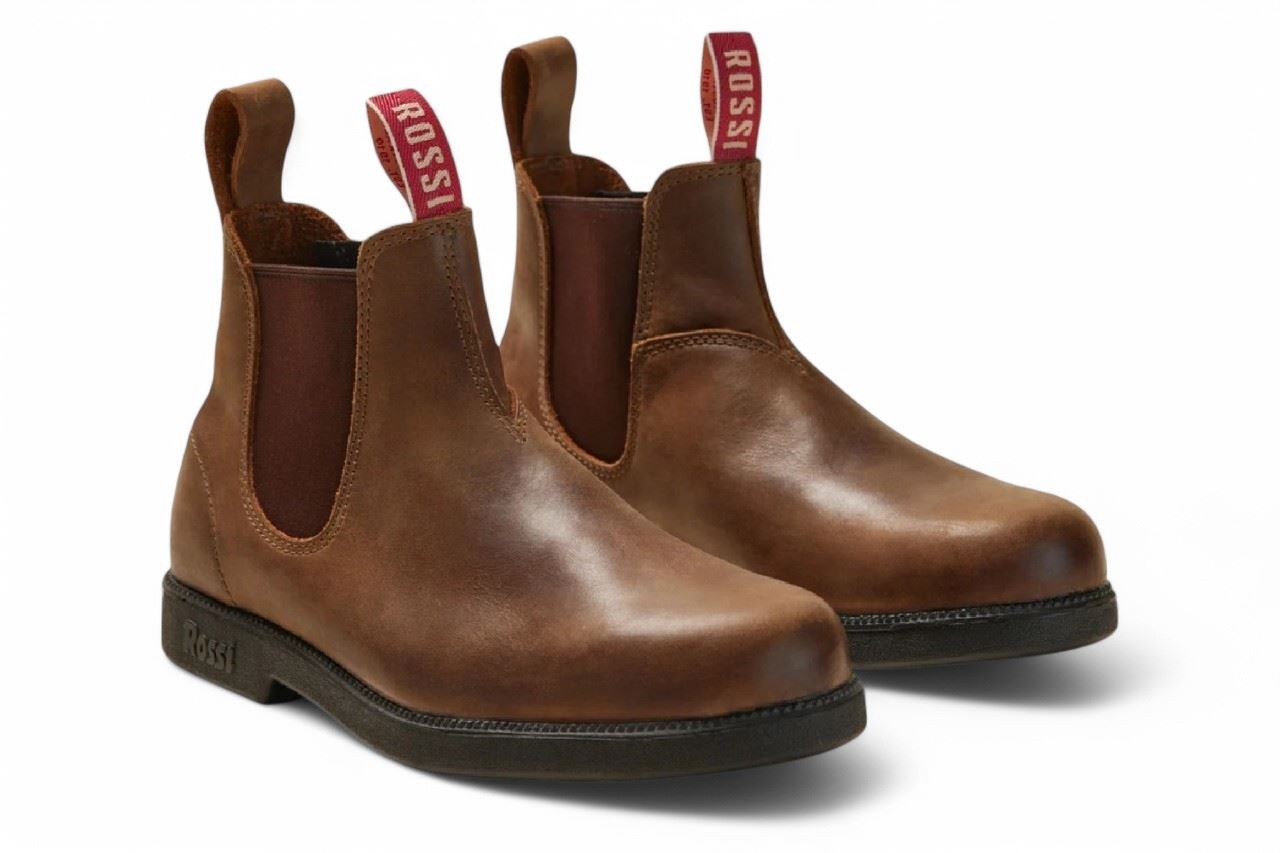 Booma 607 - Tan Brown Leather Chelsea Boots