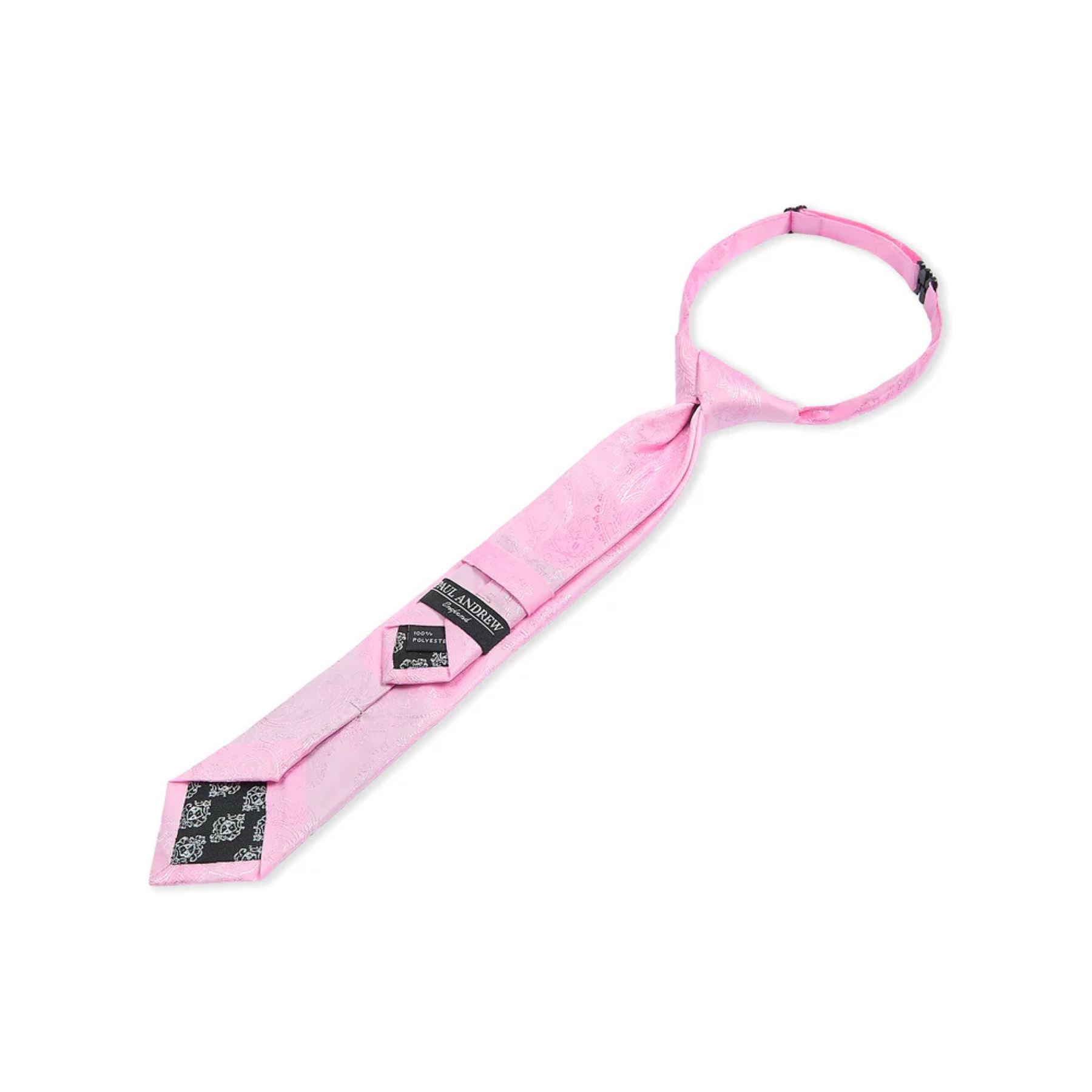 Boys Paisley Necktie Floral Satin Tie