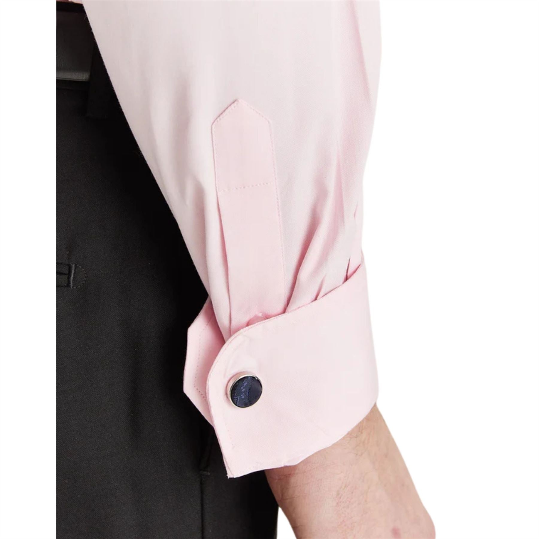 Men’s Classic Double Cuff Cutaway Collar Dress Shirt