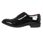 Men's Black Patent Leather Lace Up Derby Shoes