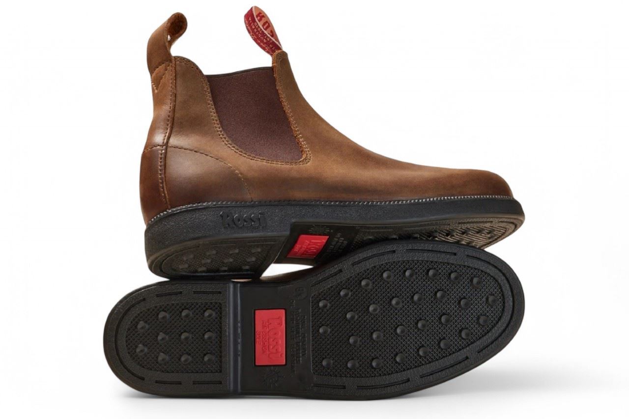 Booma 607 - Tan Brown Leather Chelsea Boots