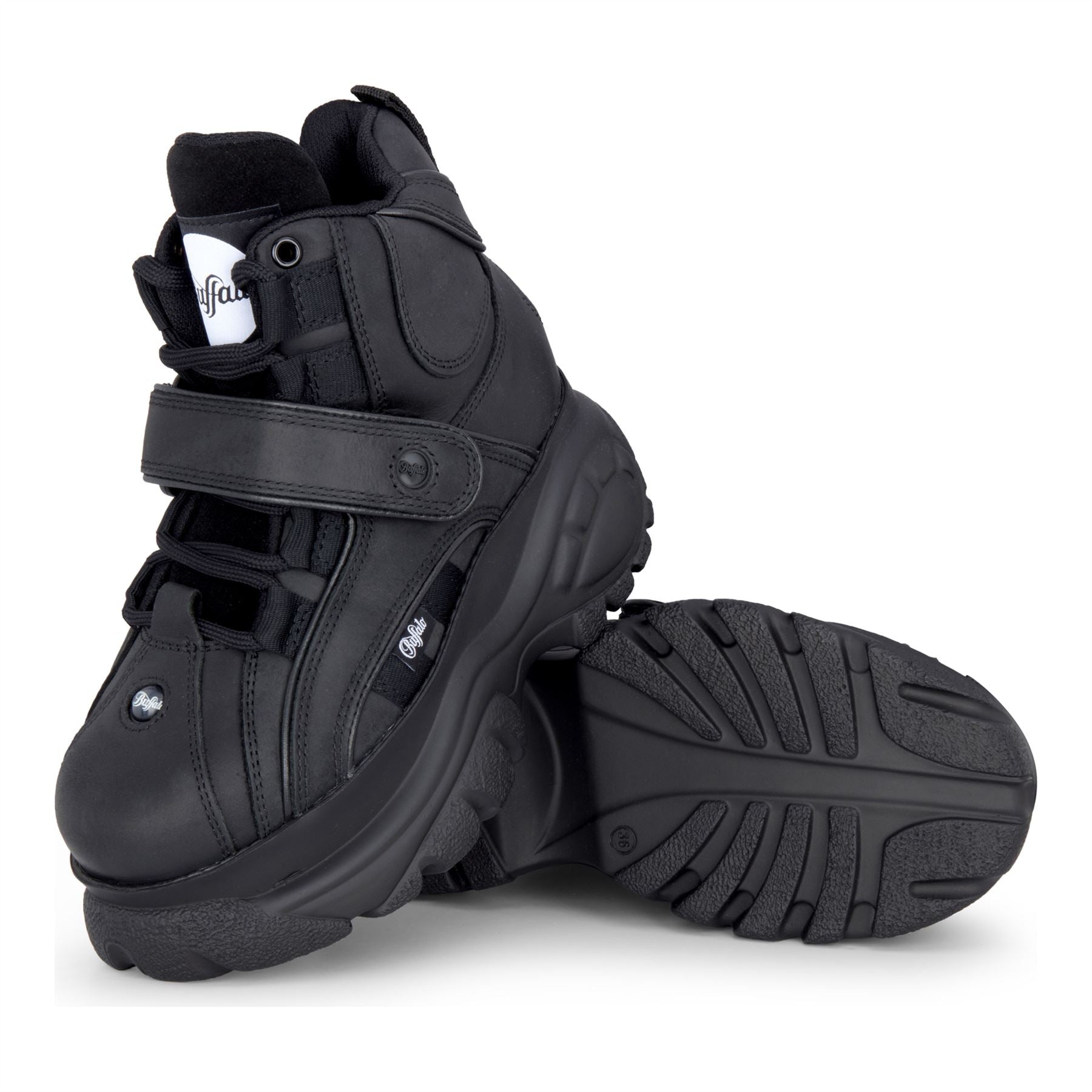 1348-14 2.0 - Women’s Black Calf Leather High Platform Boots