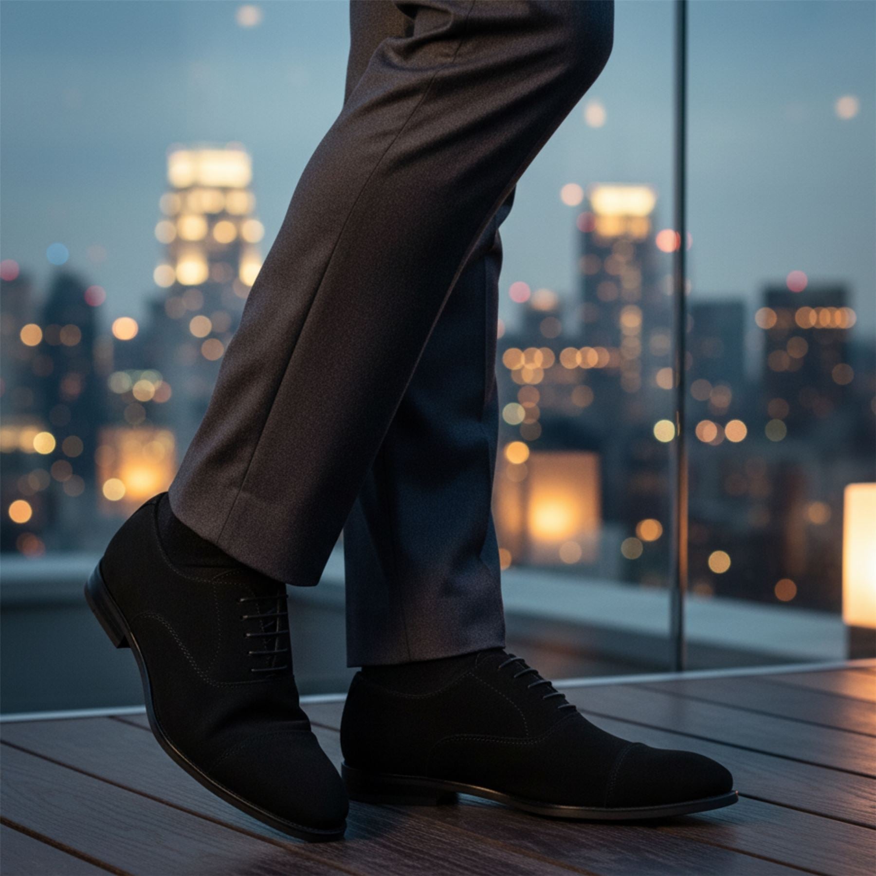 Men's Faux Suede Lace-Up Oxford Shoes