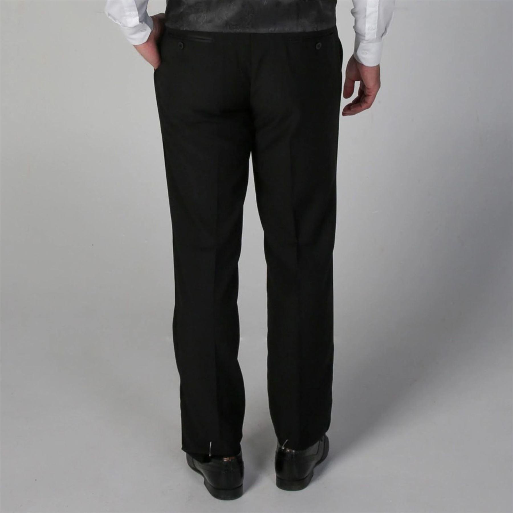 Men's Black Trousers Tuxedo Pants - Knighthood Store