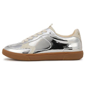 Tastic - Women's Silver Lace-Up Sneakers