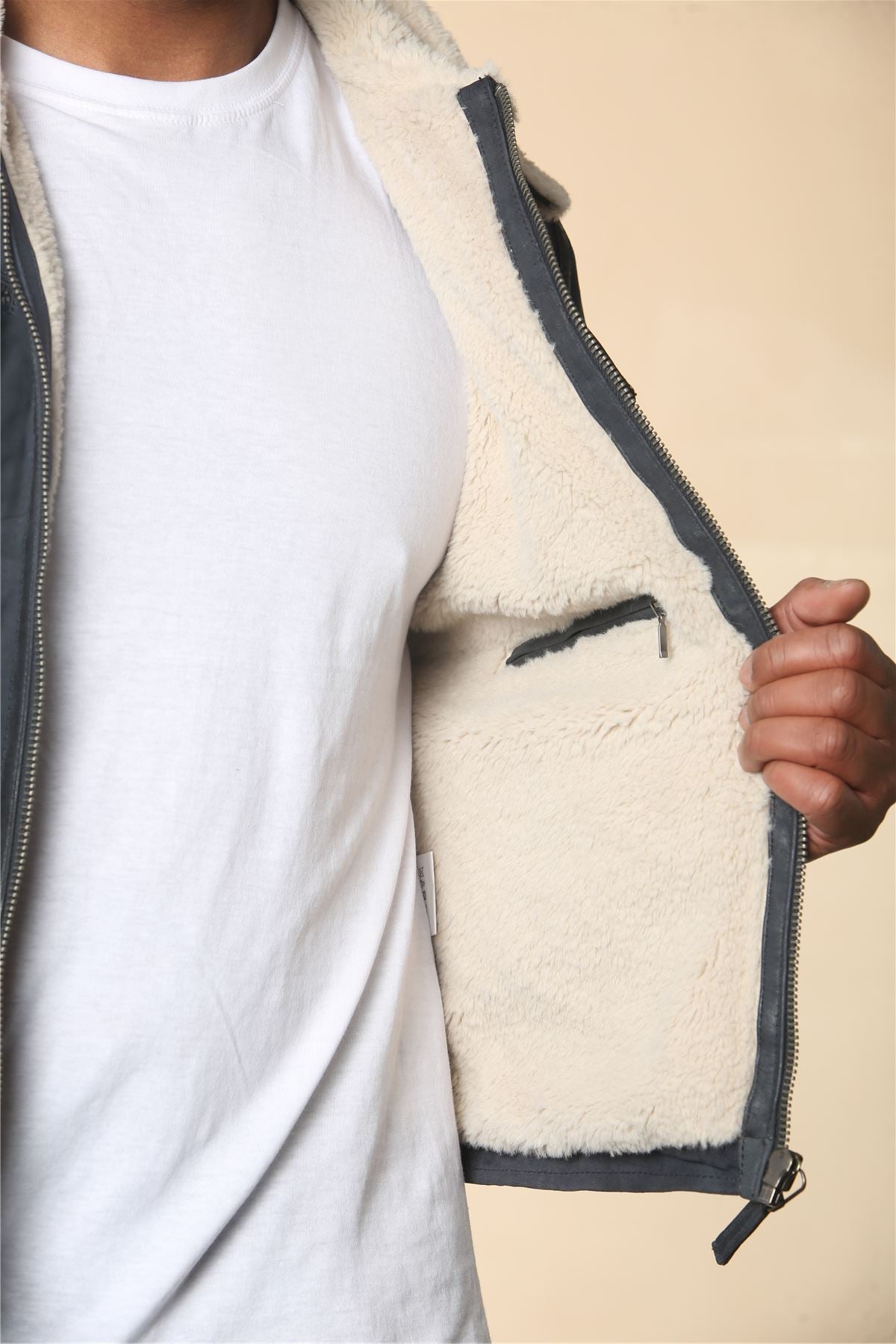 Men's Suede Pilot Aviator Leather Jacket