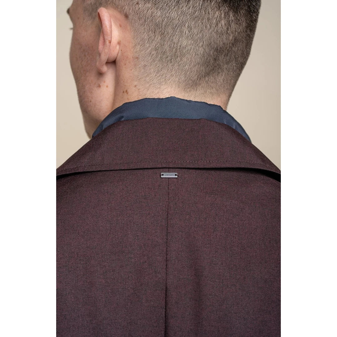 Mens Smart Casual Brando Mac Overcoat Jacket High Collar Zip Button 3/4