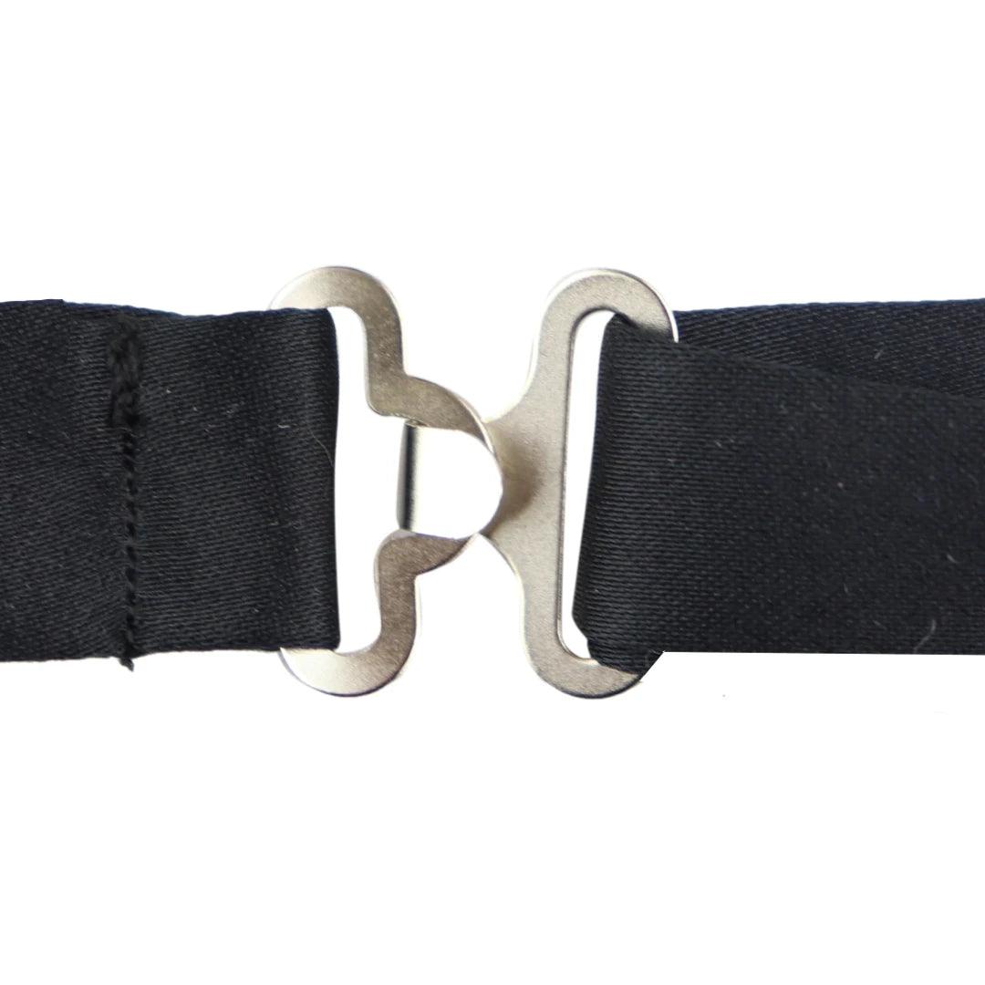 Bow Tie Black Satin Clip On Mens Boys Unisex Tuxedo Shirt Classic Bowtie - Knighthood Store