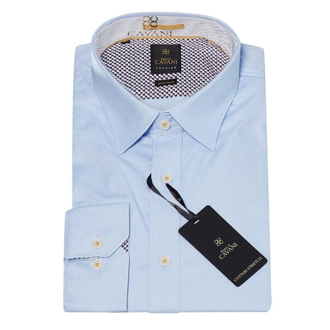 Mens Tailored Fit Stretch Cotton Button Shirt Smart Casual Formal 1920's Blinders Vintage - Knighthood Store