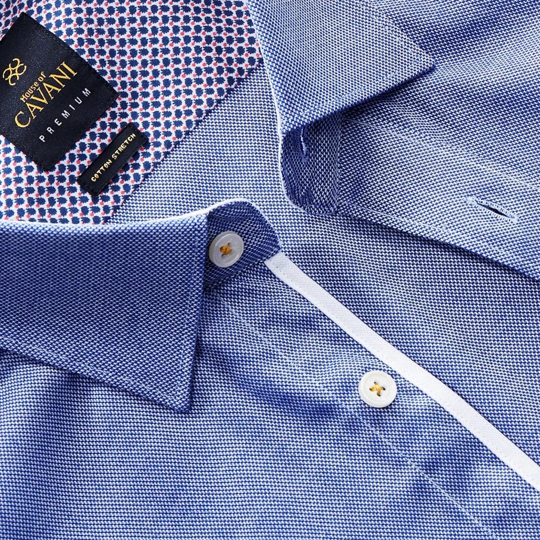 Mens Tailored Fit Stretch Cotton Button Shirt Smart Casual Formal 1920's Blinders Vintage - Knighthood Store