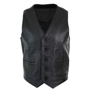 Mens Real Leather Gilet Waistcoat Classic Vintage Retro Black Camel - Knighthood Store