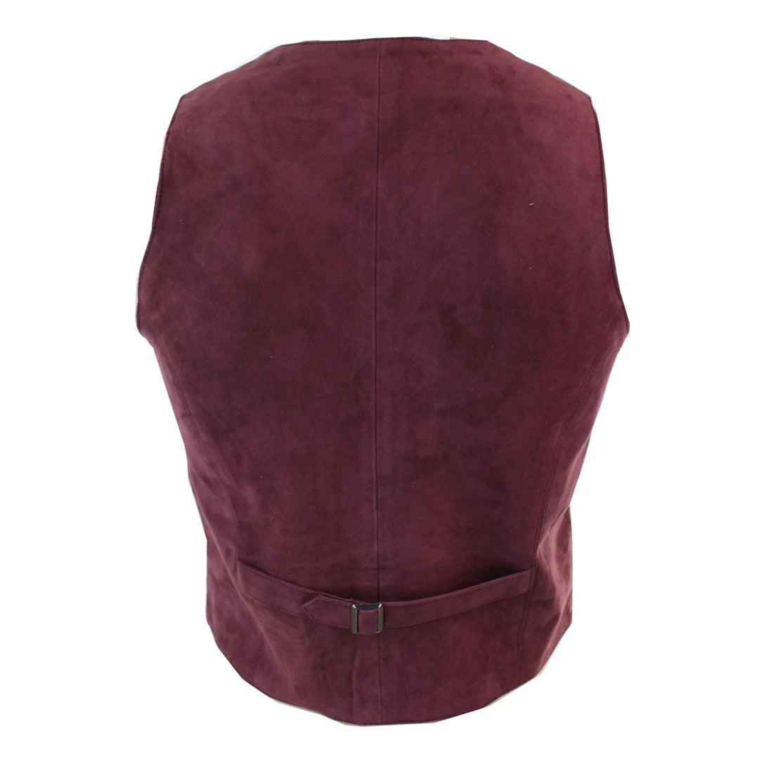 Mens Waistcoat Gilet Real Genuine Suede Leather Retro Vintage Western Vest - Knighthood Store