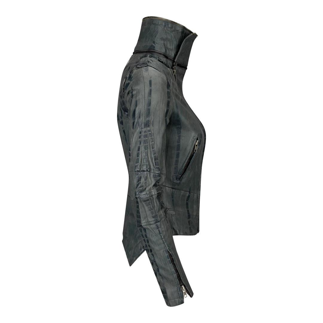 Womens Ladies Girls Soft Black Real Leather Racing Biker Style Jacket - Knighthood Store