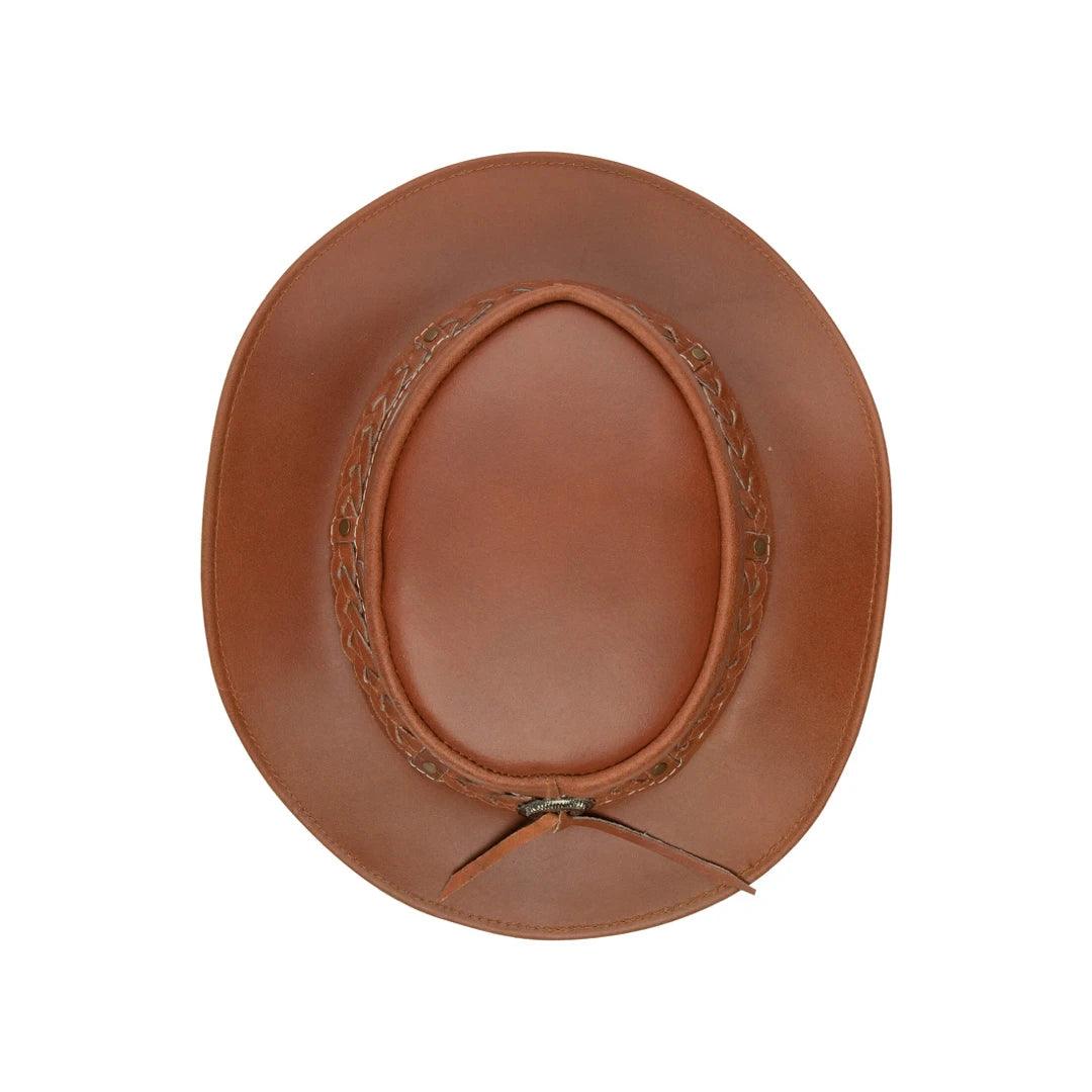 Australian Unisex Western Cowboy Hat Real Leather Outback Riding Outlaw Classic - Knighthood Store