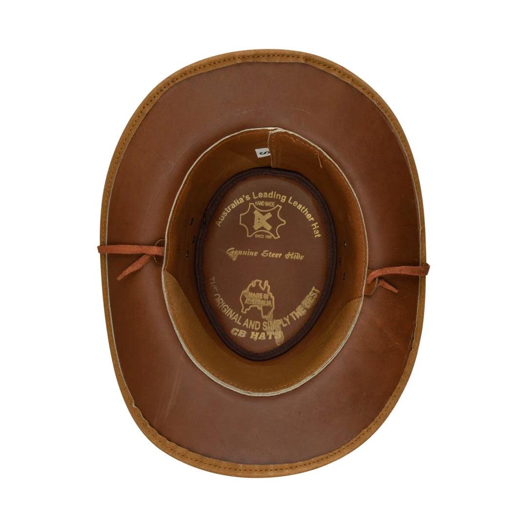 Australian Unisex Western Cowboy Hat Real Leather Outback Riding Outlaw Classic - Knighthood Store