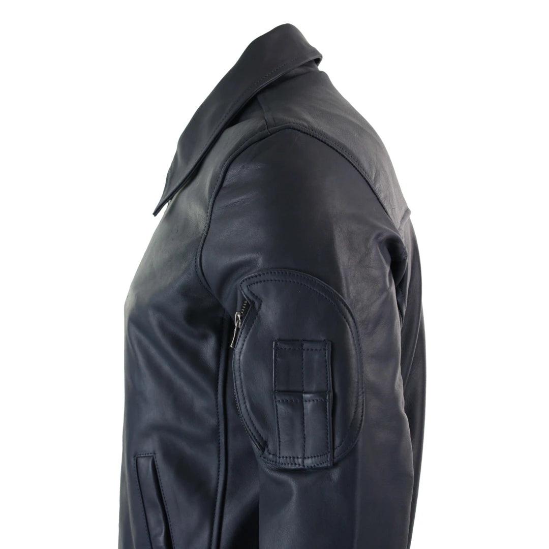 Mens Genuine Real Leather Harrington Bomber MA1 Classic Pilot MOD Jacket - Knighthood Store