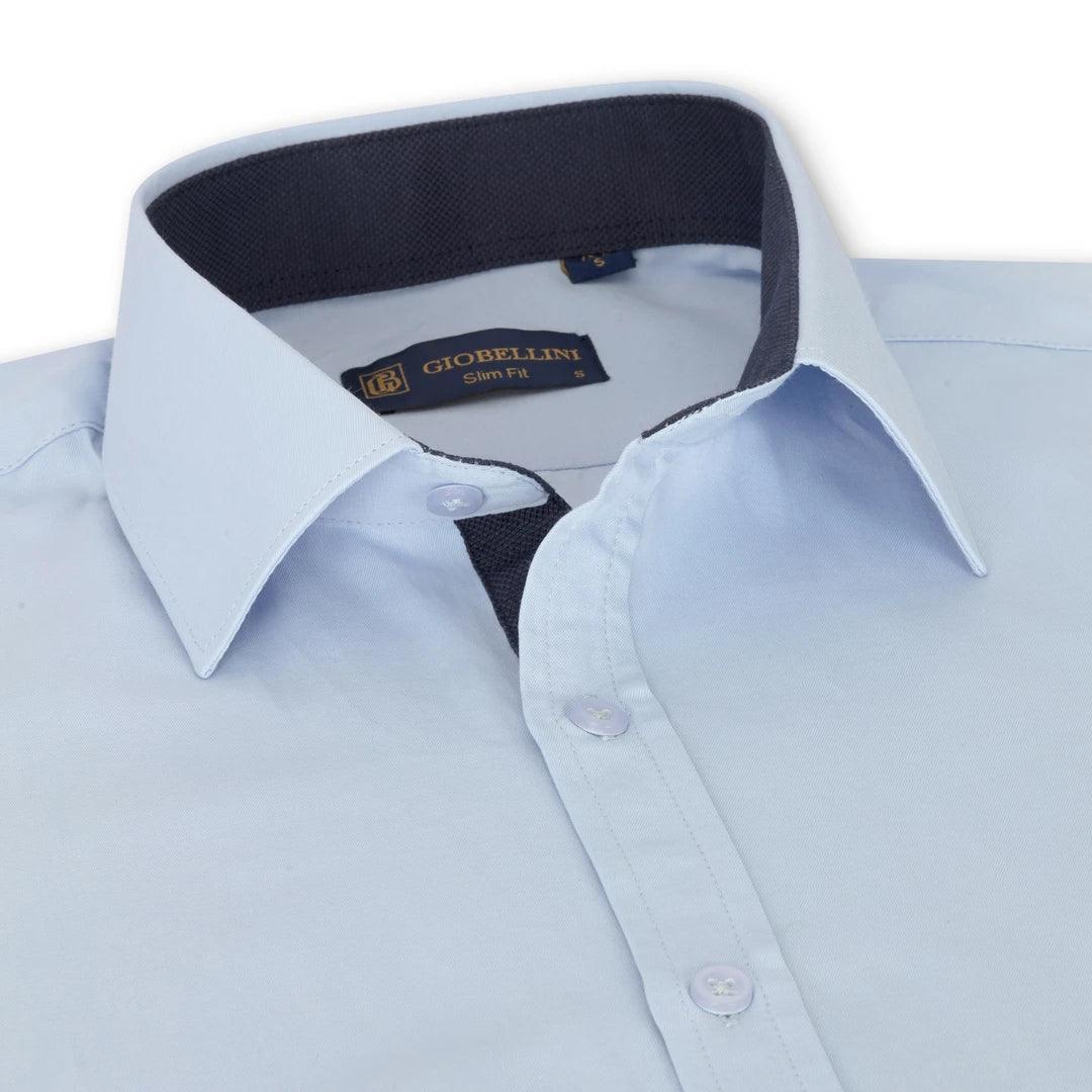 Mens Button Down Cuff Shirt Smart Casual Formal Slim Fit Cotton Long Sleeve - Knighthood Store