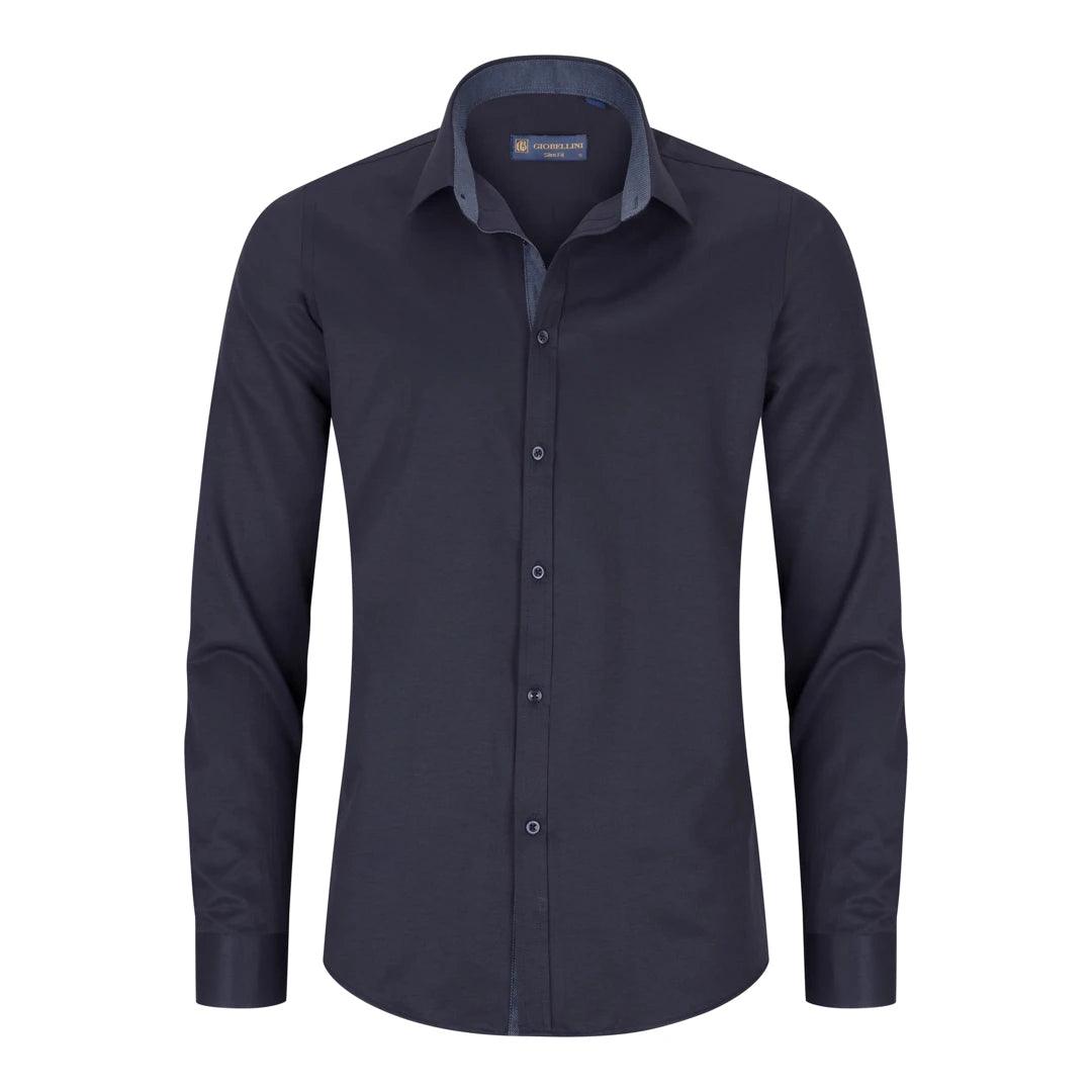 Mens Button Down Cuff Shirt Smart Casual Formal Slim Fit Cotton Long Sleeve - Knighthood Store