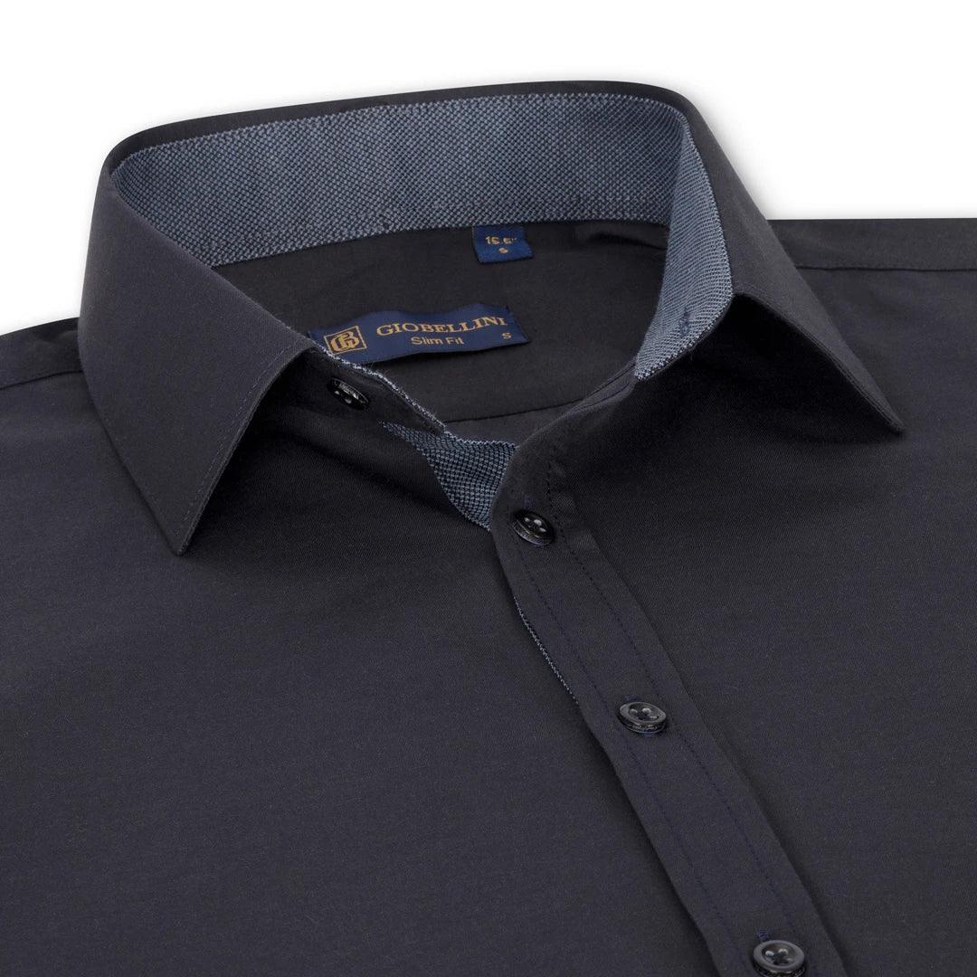 Mens Button Down Cuff Shirt Smart Casual Formal Slim Fit Cotton Long Sleeve - Knighthood Store