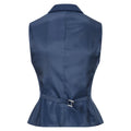 Womens Tweed Herringbone Blazer Jacket Waistcoat Navy Blue 1920s Vintage - Knighthood Store