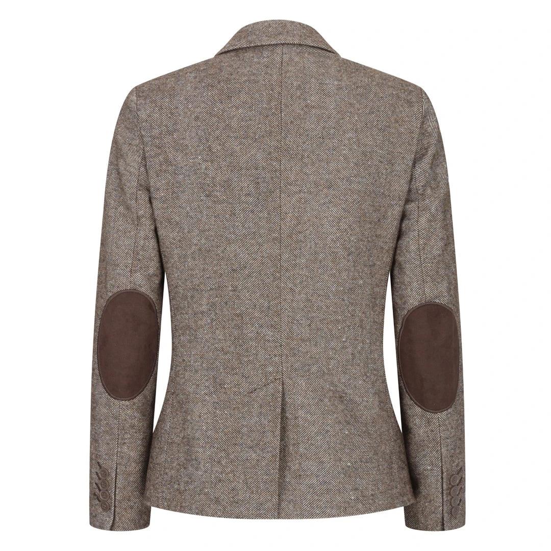 Womens Tweed Blazer Jacket 1920s Vintage Elbow Patch Waistcoat Blinders Tan - Knighthood Store