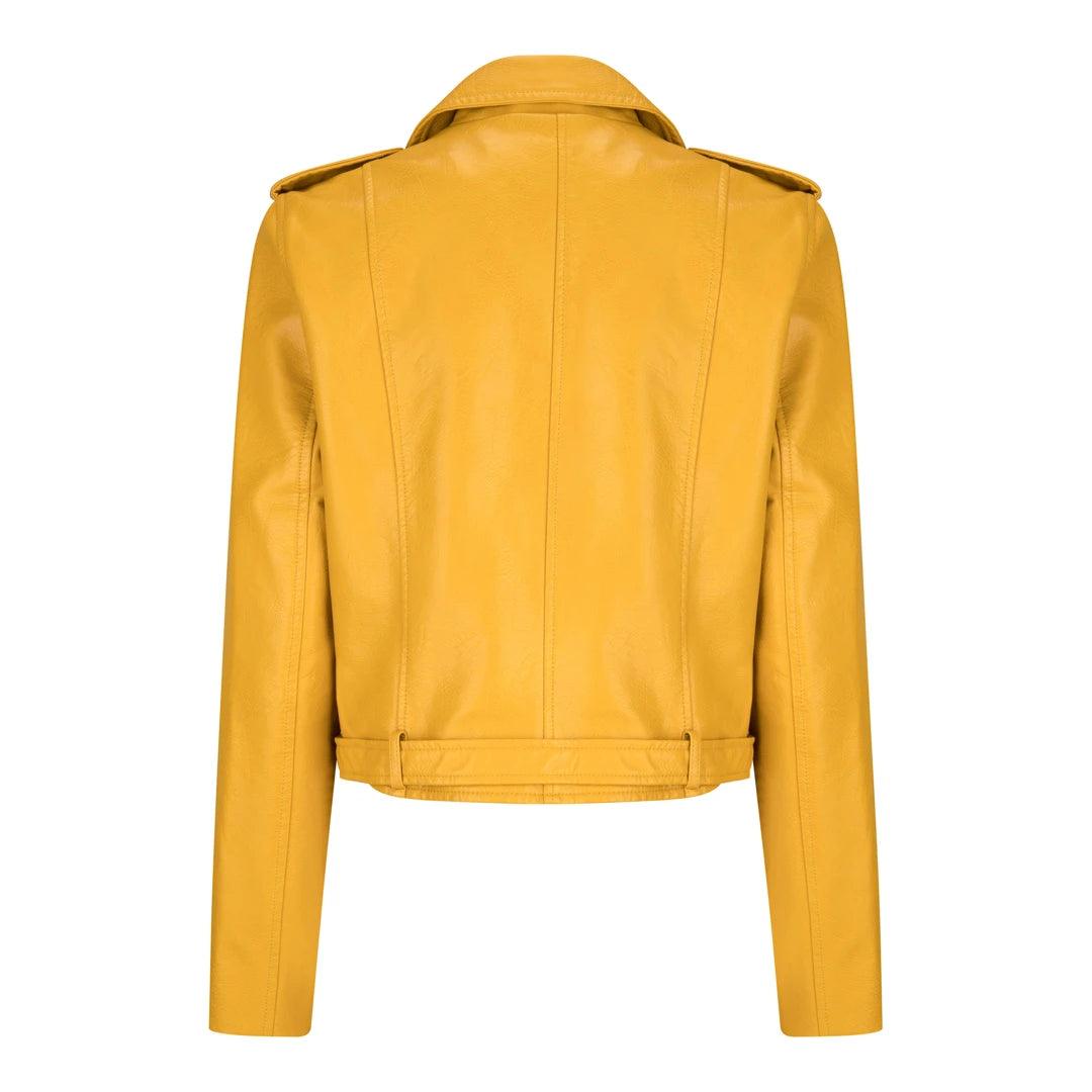 Ladies Womens Black Real Leather Slim Fit Soft Zip Biker Style Jacket - Knighthood Store