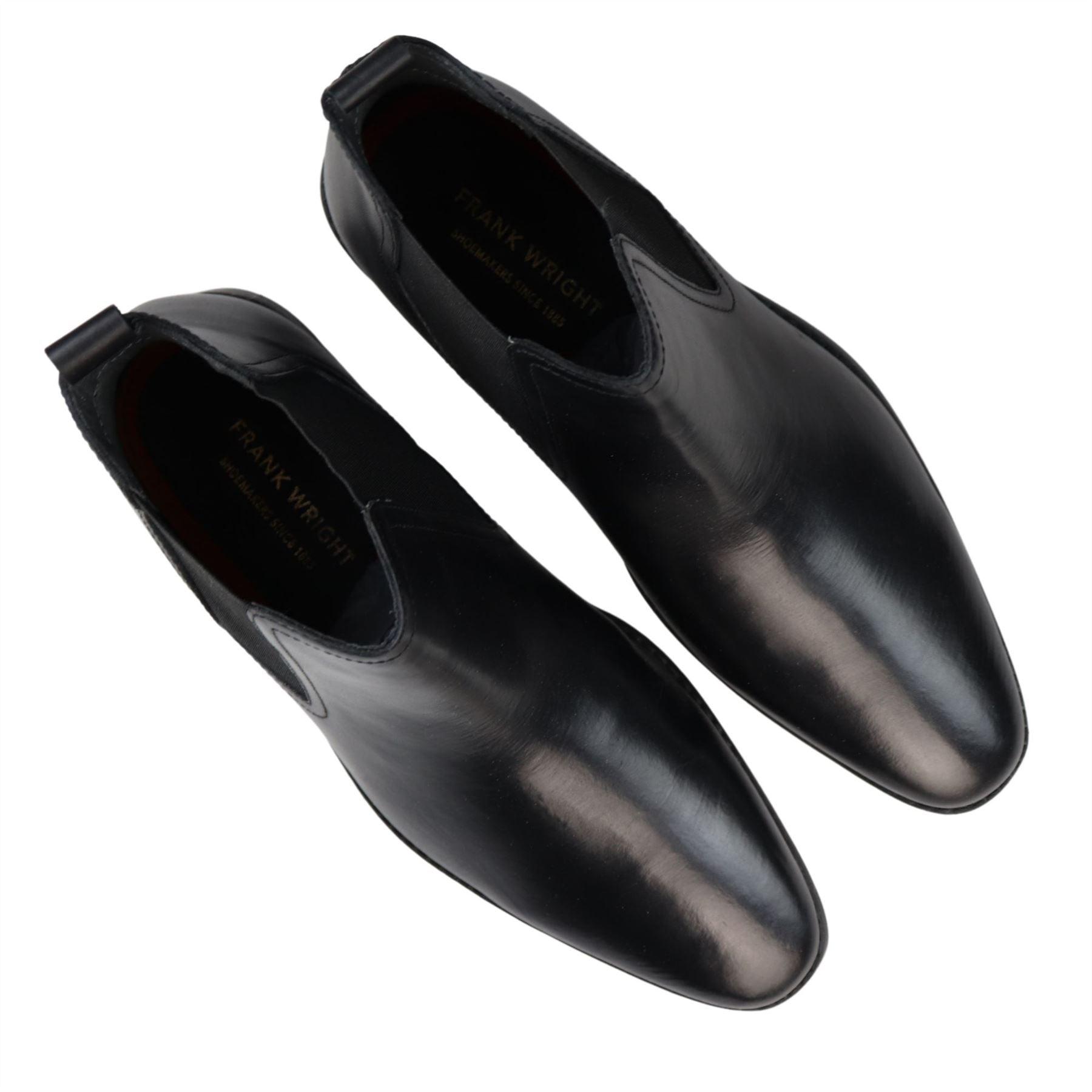 Mens Black Slip On Chelsea Boots Real Leather Smart Casual - Knighthood Store
