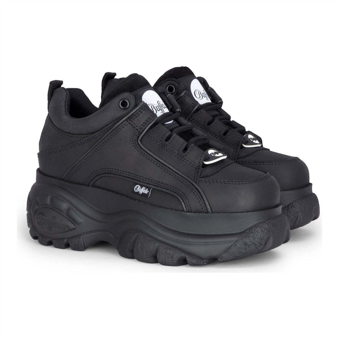 1339-14 2.0 - Women’s Black Calf Leather Platform Sneakers