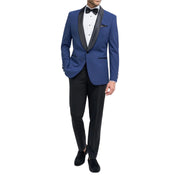 Men's Suit Blue 2 Piece Shawl Collar Tuxedo