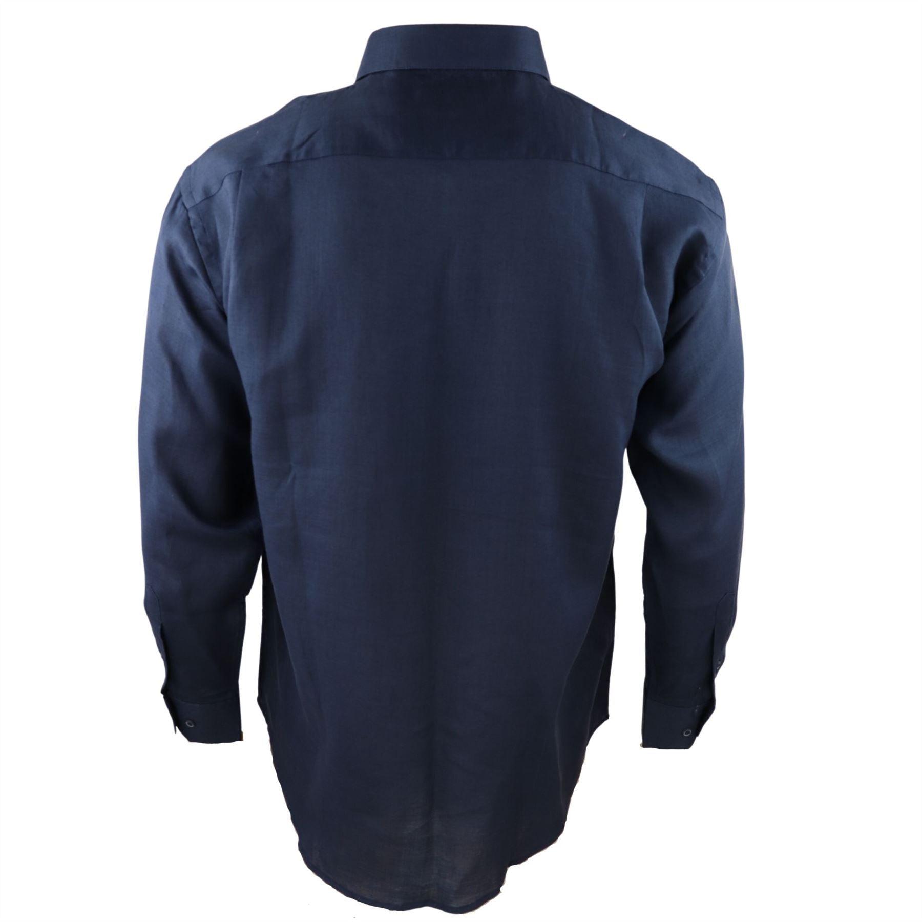 Mens Linen Summer Shirt Breathable Fabric Classic Full Sleeve - Knighthood Store