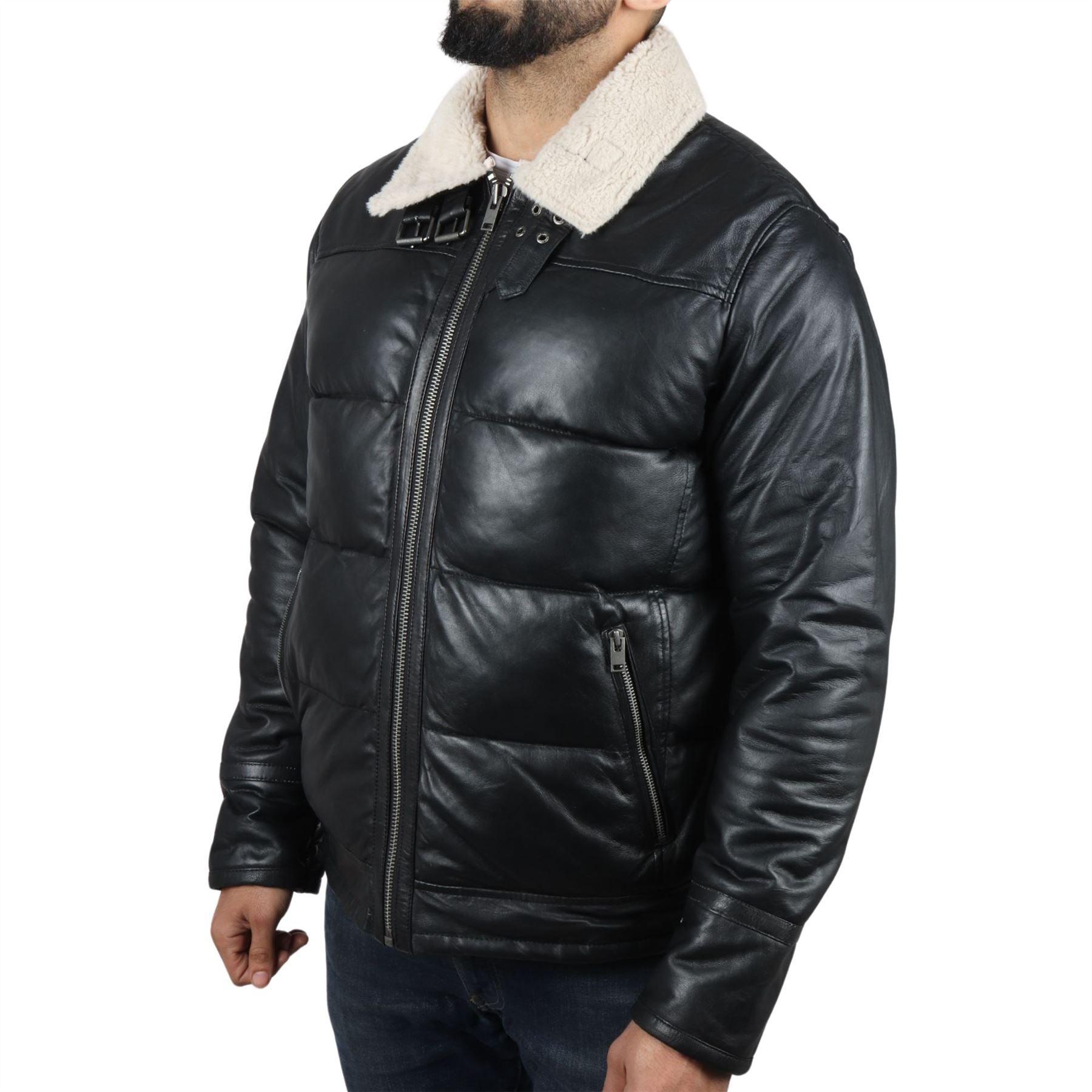Men's Puffer Quilted Aviator Bomber Flying Fleece Lining Jacket - Knighthood Store