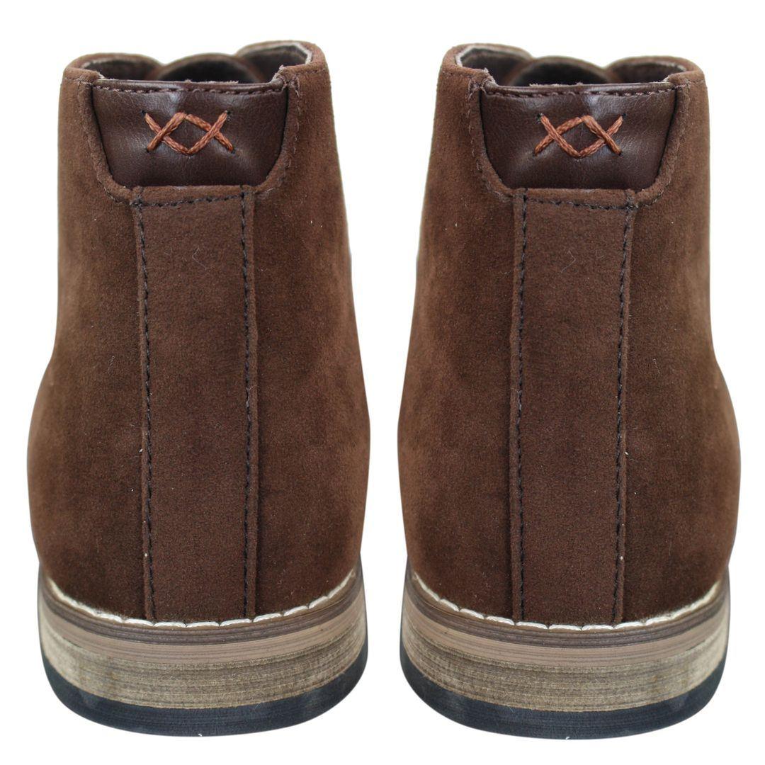 Mens Suede Ankle Boots Chelsea Laced Real Leather Lined Italian Design Smart Casual - Knighthood Store