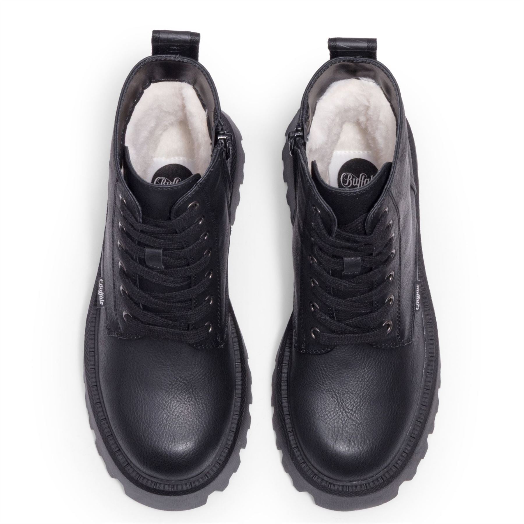 ASPEN LACE UP WARM - Women’s Black Combat Ankle Boots