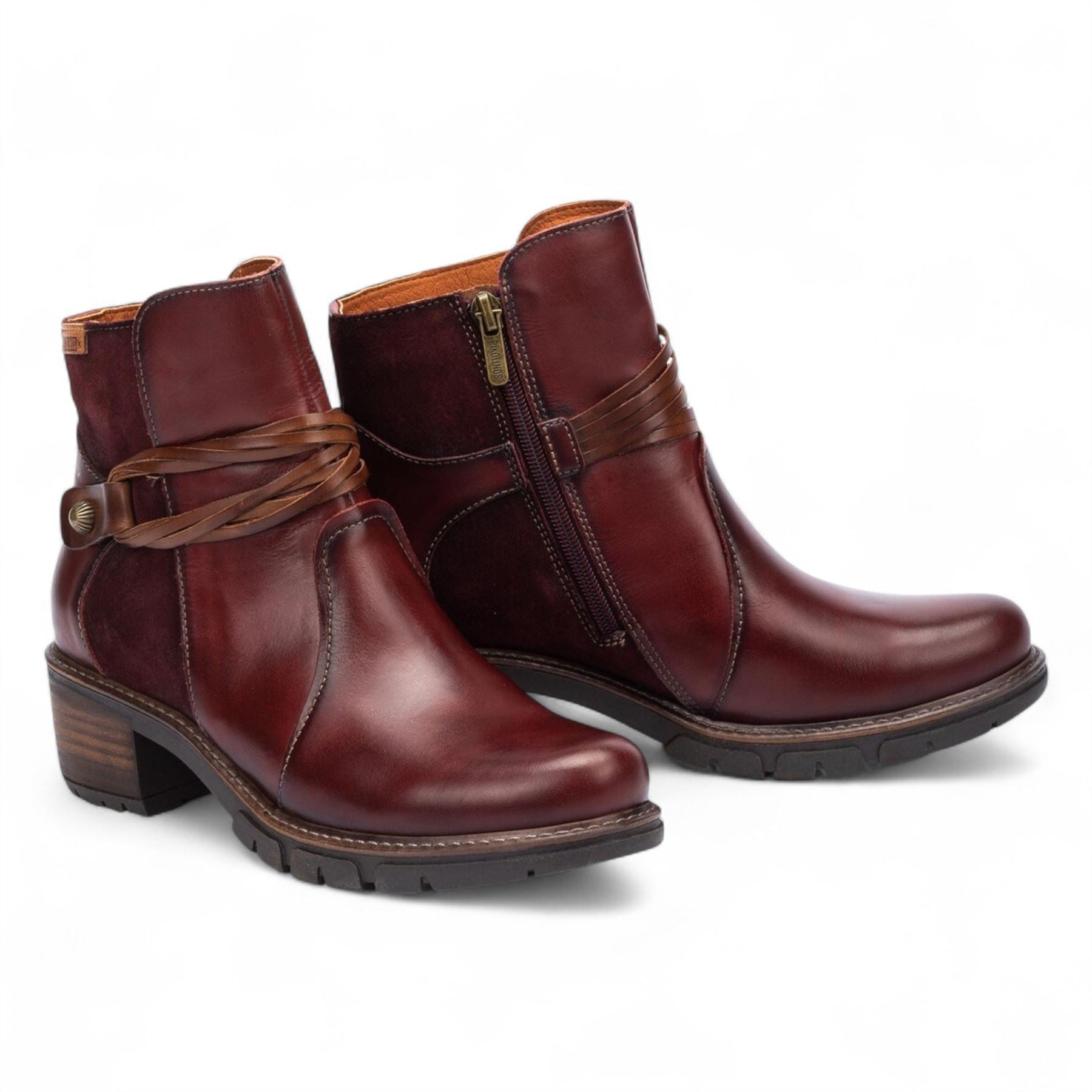San Sebastian - Women's Arcilla Red Leather Ankle Boots