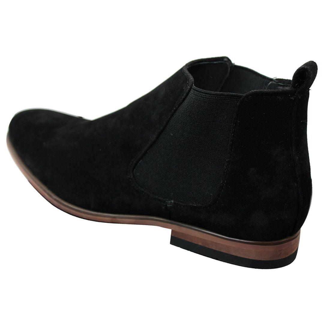 Mens Italian Suede Slip On Ankle Boots Smart Casual Desert Chelsea Dealer - Knighthood Store