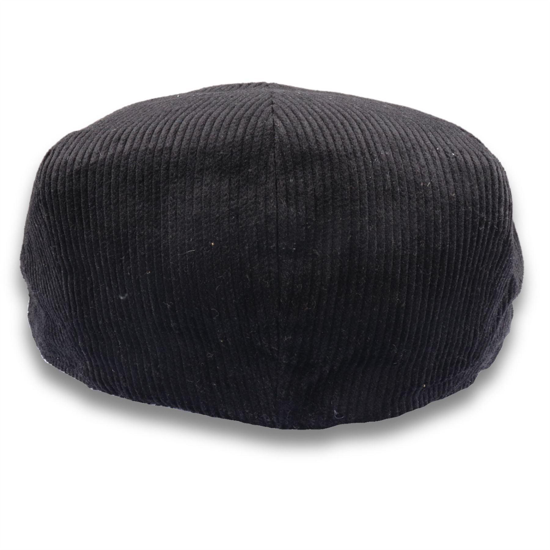Men's Flat Cap 100% Cotton Corduroy Newsboy Baker Boy Peaked 8 Panel Hat - Knighthood Store